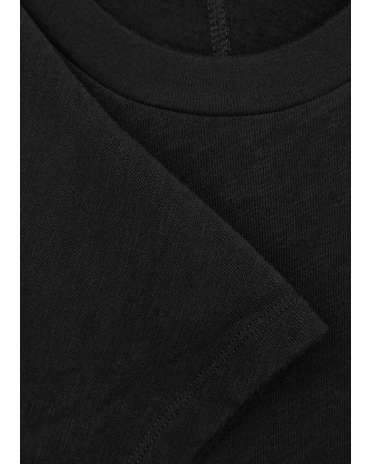 American Vintage Black Sonoma Slubbed Cotton T-Shirt