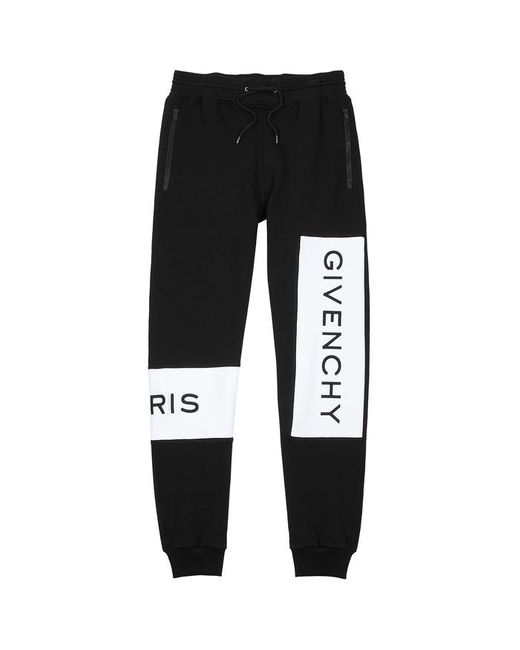 Givenchy Black Logo Cotton Sweatpants for men