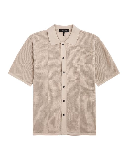 Rag & Bone Natural Payton Knitted Cotton Shirt for men