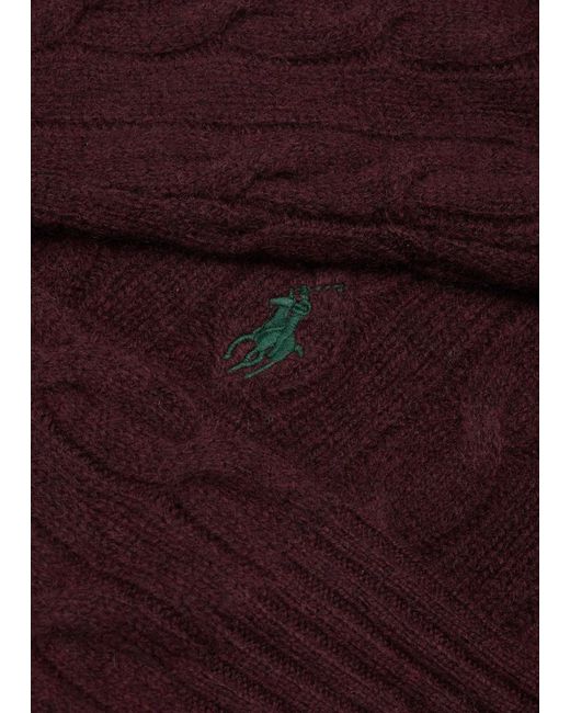 Polo Ralph Lauren Purple Cable-knit Wool-blend Jumper for men