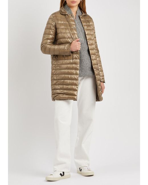 Herno Natural Ultralight Quilted Shell Coat