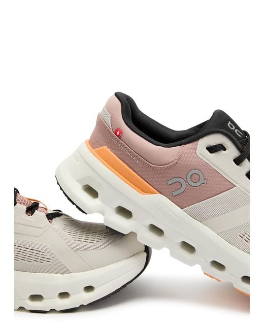 On Shoes Orange Cloud Runner 2 Panelled Knit Sneakers
