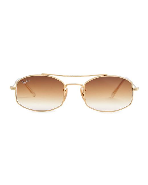 Ray-Ban White Narrow Aviator-style Sunglasses