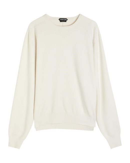 Tom Ford White Cashmere Jumper for men