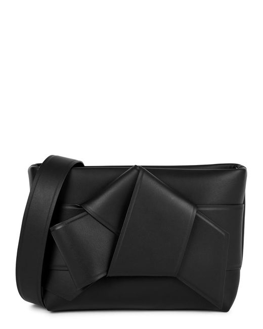 Acne Black Musubi Knotted Leather Shoulder Bag