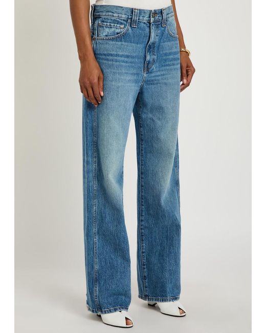 Khaite Blue Bonnie Straight-Leg Jeans