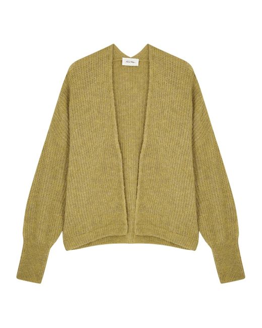 American Vintage Synthetic East Green Mélange Knitted Cardigan Lyst