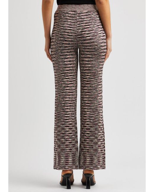 Missoni Black Space-dyed Stretch-knit Trousers