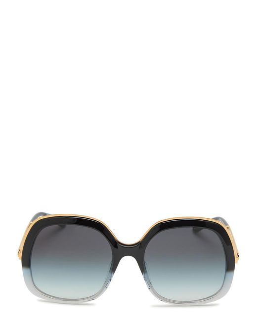 Chloé Gray Oversized Square-Frame Sunglasses