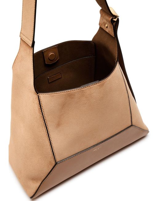 Jimmy Choo Brown Diamond Suede Shoulder Bag