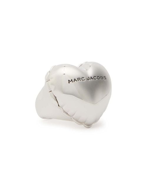 Marc Jacobs White The Heart Balloon Locket Ring