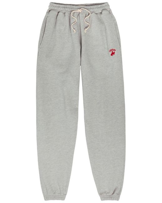 CHERRY LA Gray Western Athletic Logo Cotton-Blend Sweatpants for men