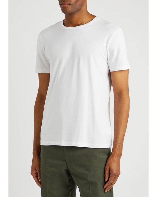 PAIGE White Stretch-jersey T-shirt for men