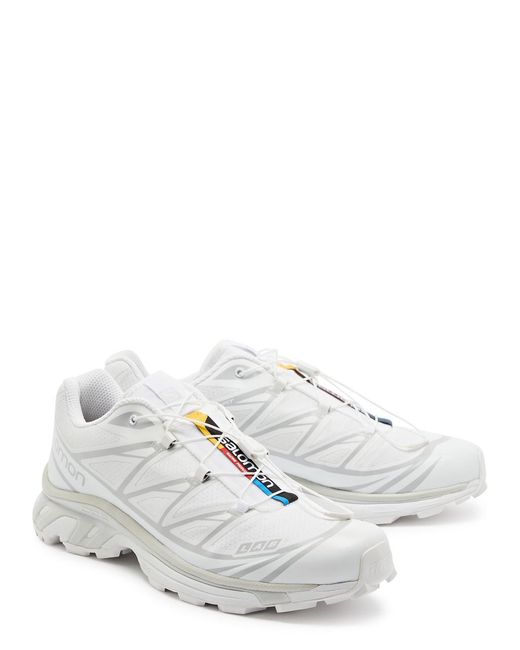 Salomon White Xt-6 Panelled Mesh Sneakers for men
