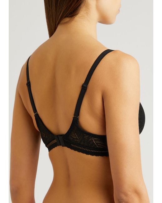 Simone Perele Black Comete Spacer Underwired Lace Plunge Bra