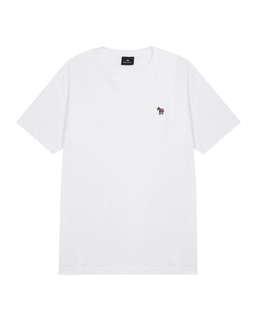 PS by Paul Smith White Logo Cotton T-shirt for men