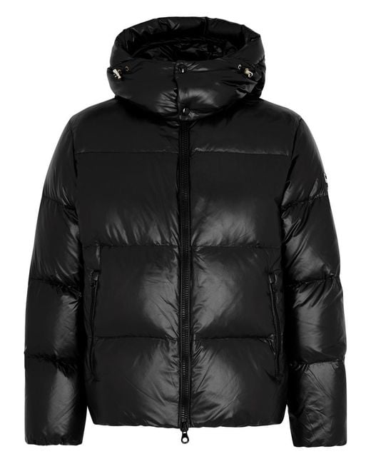 Duvetica Black Tifo Quilted Glossed Shell Jacket for men
