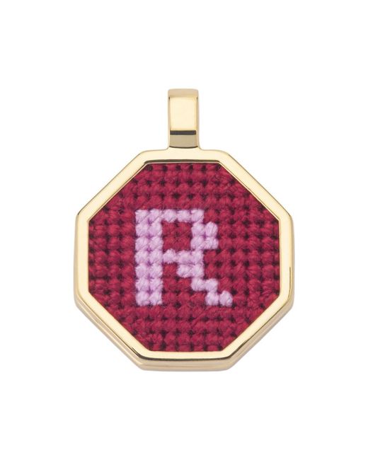 Maria Frering Pink Letter H Pendant-Plated Necklace