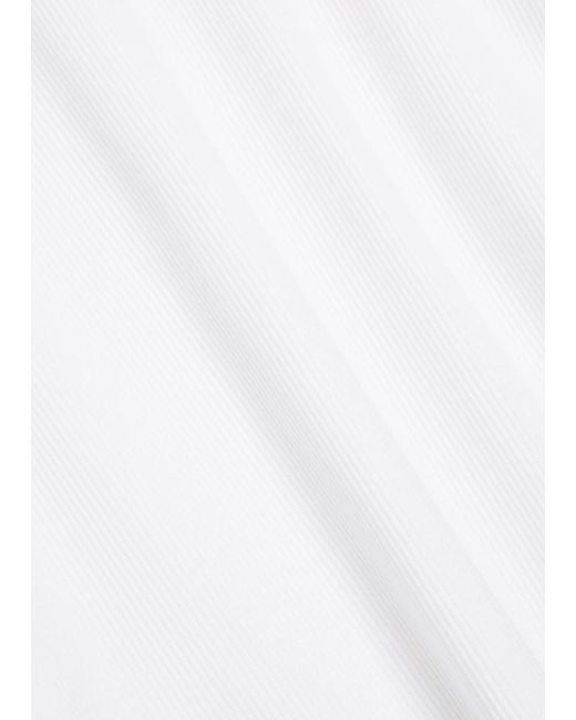 Vince White Ribbed Stretch-jersey Top
