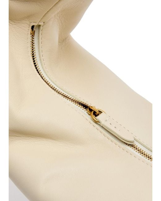Khaite Natural Olivia Medium Leather Top Handle Bag
