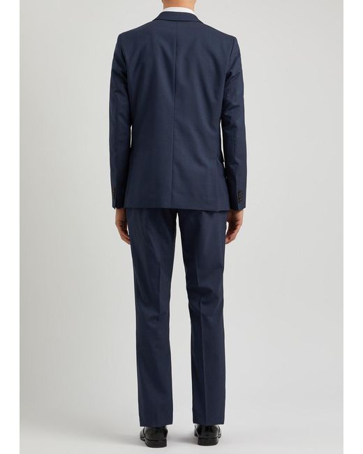 Paul Smith Blue Gingham Wool Suit for men