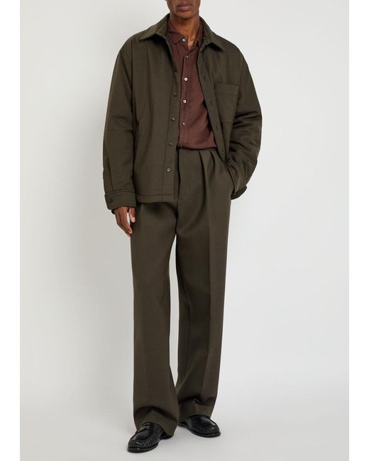 Jacquemus Green La Chemise Boulanger Quilted Stretch-Wool Jacket for men