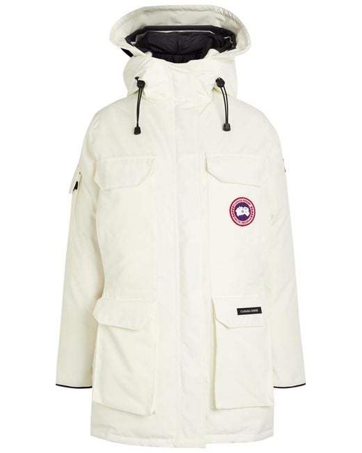 Canada Goose White Expedition Hooded Arctic-Tech Parka