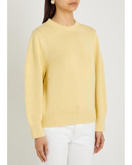 Totême Natural Knitted Cotton-Blend Jumper