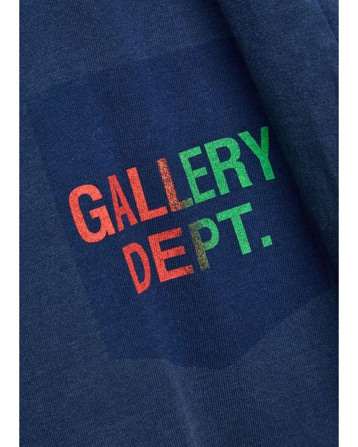 GALLERY DEPT. Blue Boardwalk Logo-Print Cotton T-Shirt for men
