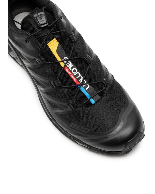 Salomon Black Xt-6 Panelled Mesh Sneakers for men