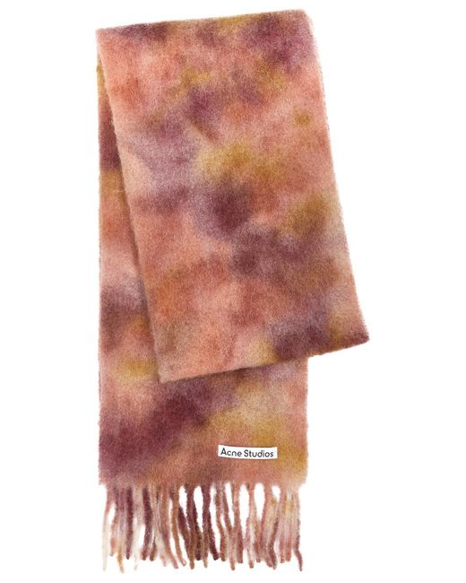 Acne Brown Varinga Tie-dyed Alpaca-blend Scarf