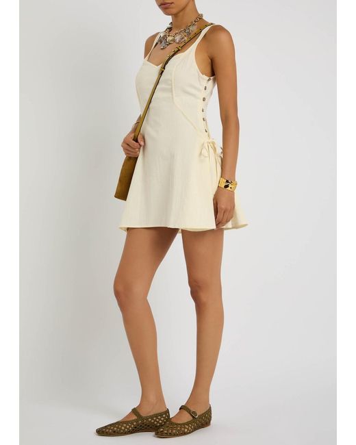 Free People Natural Forever Fancy Stretch-Cotton Mini Dress