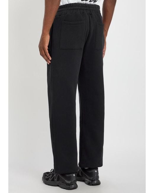 MKI Miyuki-Zoku Black Uniform Logo-Print Cotton-Blend Sweatpants for men