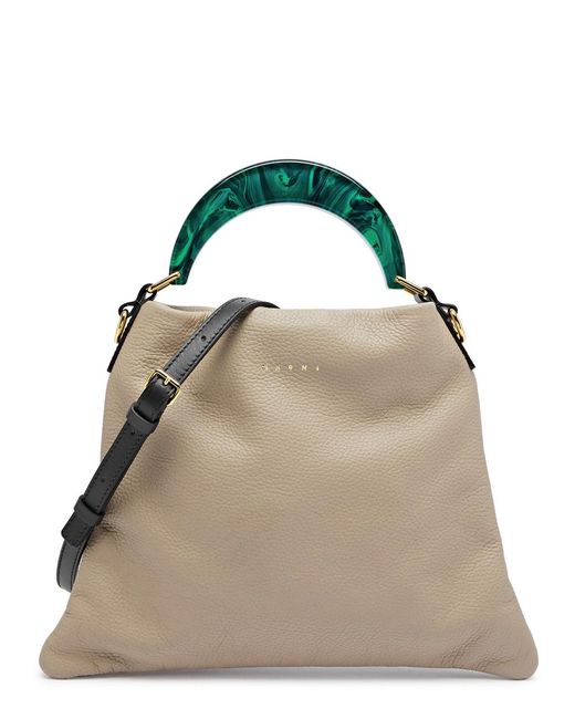 Marni Metallic Venice Small Leather Hobo Bag