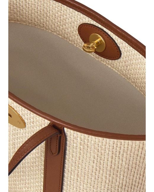 Mulberry Brown Bayswater Mini Raffia Cross-Body Bag
