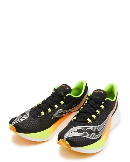 Saucony Green Endorphin Pro 4 Panelled Mesh Trainers for men