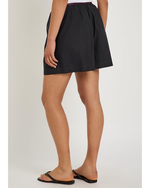 Lemaire Black Cotton And Silk-Blend Boxer Shorts