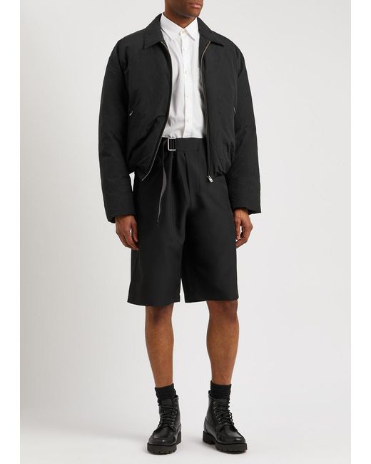 OAMC Black Regs Belted Woven Shorts for men