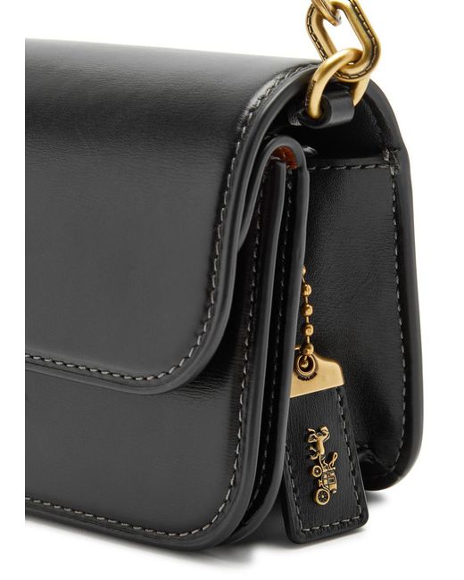 COACH Black Idol 26 Leather Shoulder Bag