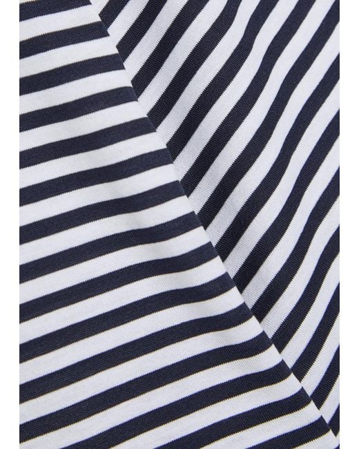 Sunspel Blue Striped Cotton T-Shirt for men