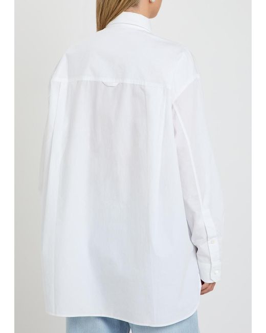 Agolde White X Maria Mcmanus Cotton-Poplin Shirt