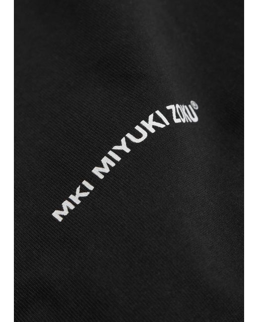 MKI Miyuki-Zoku Black Uniform Logo-Print Cotton T-Shirt for men