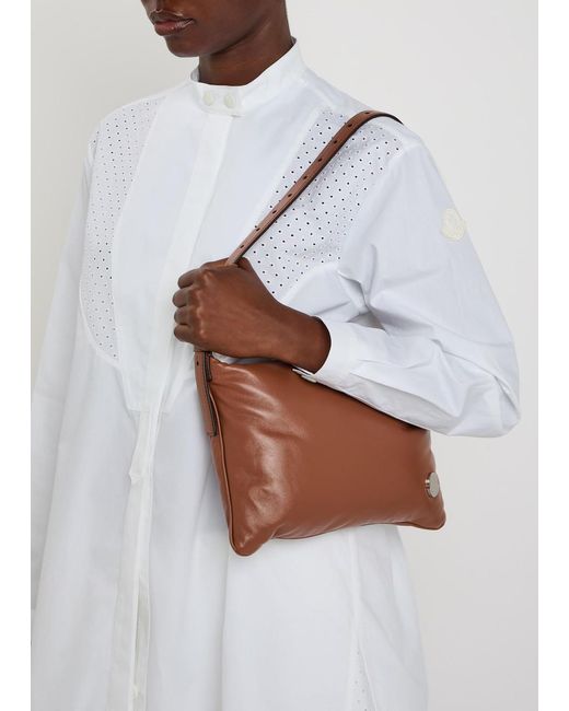 Moncler White Embroidered Cotton-Poplin Shirt