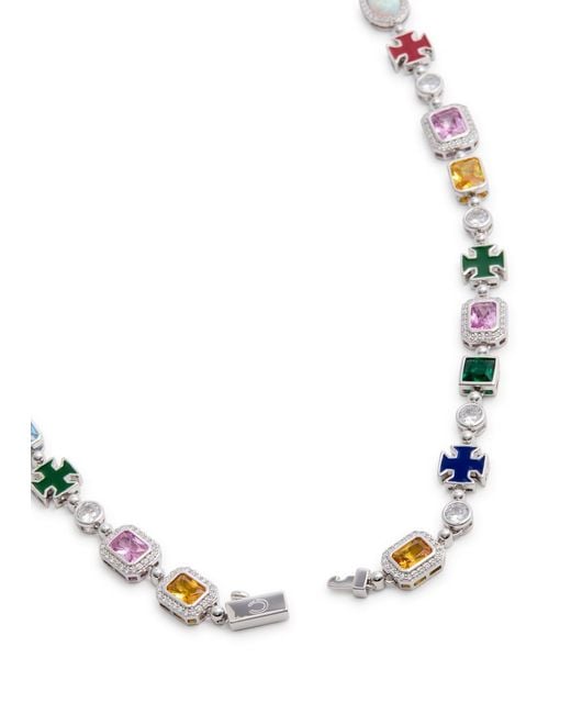 CERNUCCI White Crystal-Embellished Necklace for men