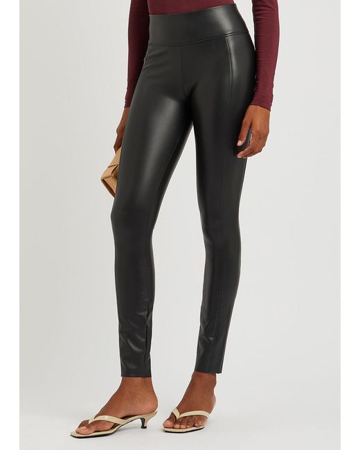 Wolford Black Edie Vegan Leather Leggings