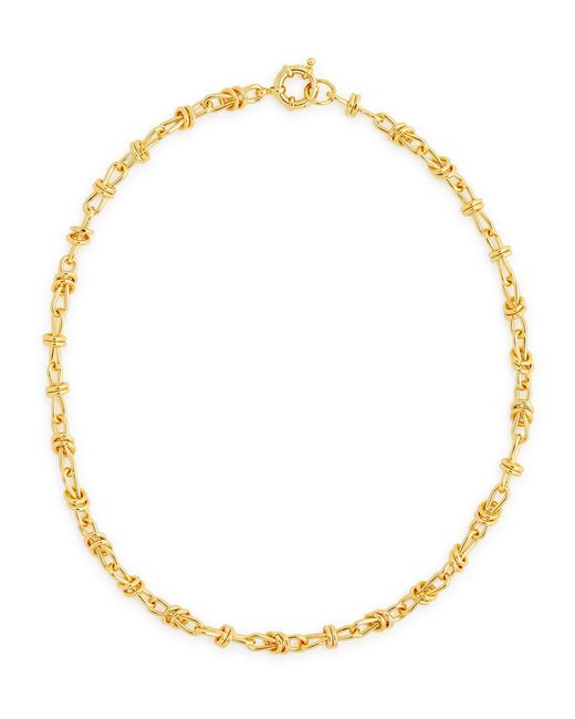 Daisy London Metallic X Polly Sayer Knot 18kt -plated Chain Necklace