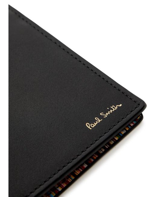 Paul Smith Black Logo Leather Passport Holder for men