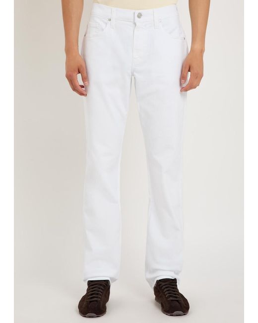 PAIGE White Normandie Slim Straight-Leg Jeans for men