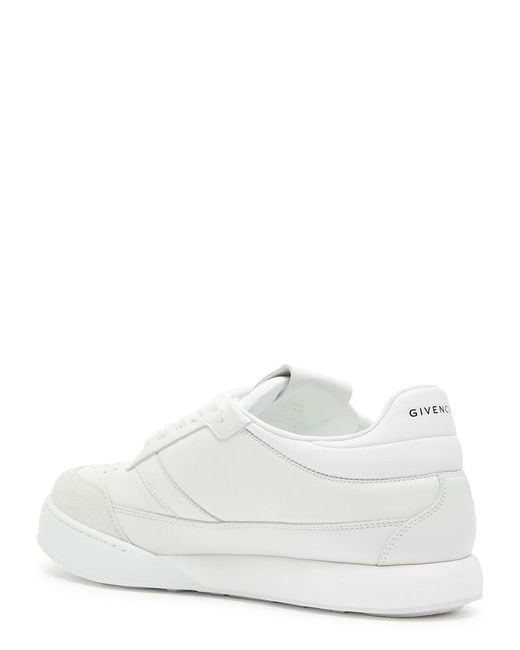 Givenchy White Yard Court Panelled Leather Sneakers for men