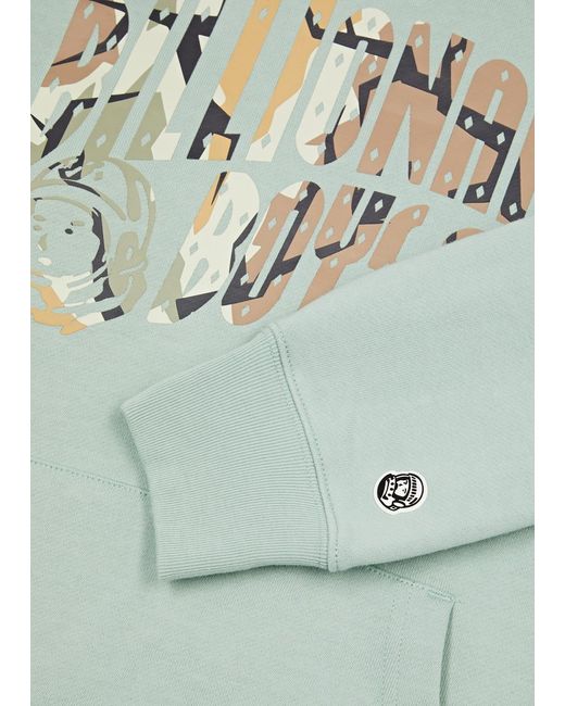 BBCICECREAM Green Camo Arch Logo Hooded Cotton Sweatshirt for men